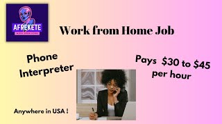 TransPerfect Pays 30 to 45 per hr  Phone Interpreter Work from Home Review [upl. by Trilby]