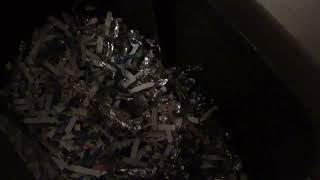 Shredding stuff with paper shredder Satisfying video [upl. by Yrrem860]