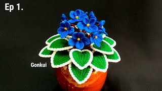 Crochet flower  Crochet Blue African Violet tutorial Ep1✨ Petals crochetflower crochet tutorial [upl. by Emerick]