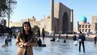 Samarkand tourist information center Information about Registan square [upl. by Adekan]