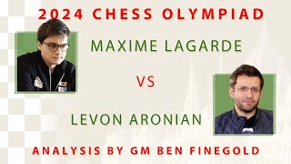 2024 Olympiad Analysis Maxime Lagarde vs Levon Aronian [upl. by Fondea]