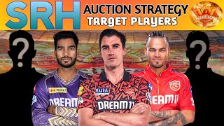 SRH AUCTION STRATEGY 2025  SRH TARGET PLAYERS IN MEGA AUCTION  Cric18 [upl. by Llatsyrc]