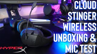 Hyper X Cloud Stinger Wireless Headset Unboxing amp Mic Test PS4 amp PC Only [upl. by Bigelow]