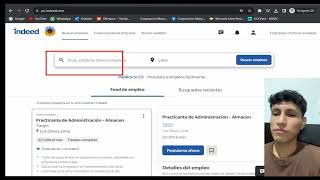 POSTULACIÓN A UN EMPLEO EN INDEED [upl. by Etnovert77]