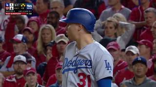 Joc Pederson fouls off Max Scherzer pitch [upl. by Nelac]