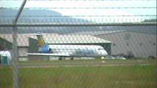 Allegiant Air MD80 Takeoff Rwy16L Eugene Airport EUG [upl. by Arihaz988]