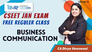 CSEET  Business Communication  E  Correspondence  Lecture 13 [upl. by Atiekal]