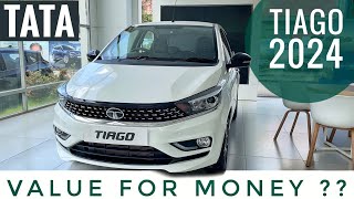 Tata Tiago XZ Plus 2024 Review  Value For Money  Tata Tiago Top Model 2024  Tiago Cng Amt 2024 [upl. by Atnod]