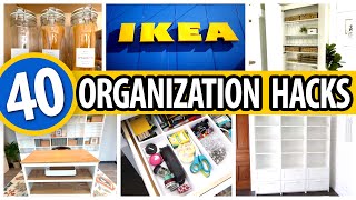 40 BEST IKEA Organization HACKS ✨ small space transformation [upl. by Bekaj]