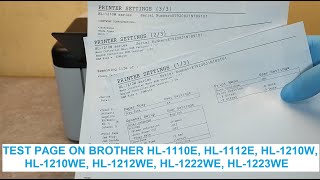 HOW TO PRINT SELF TEST PAGE ON BROTHER HL1110E HL1112E HL1210W HL1212WE HL1222WE HL1223WE [upl. by Erund]