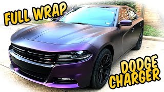 Full wrap Black Purple  2017 Dodge Charger [upl. by Nauj992]