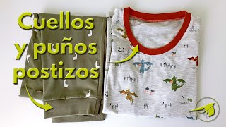 Cómo trabajar cuellos y puños postizos para sudaderas camisetas y jerséis [upl. by Etep]