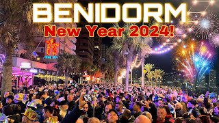 Benidorm 2024  MASSIVE New Year´s Celebration🍾🎉 [upl. by Irrab]