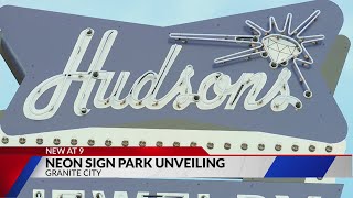 “Neon Sign Park” unveiled in Granite City [upl. by Stag]