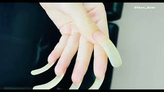 Obsessed with💅🏻 Longest Nails in Pakistan  Xawii Khan  Most Beautiful Clean Long Natural Nails🥰 [upl. by Aleira]