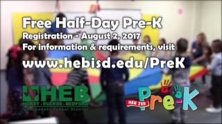 HEB ISD Pre K Registration is August 2 2017 [upl. by Aleekahs]