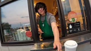 1346 Starbucks Drive Thru Pumkin Spice Latte amp Venti Caffe Mocha Escanaba Michigan NGH10081 [upl. by Adlez481]