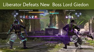 liberator Defeats New Boss Lord Giedon Normal Mode shadowfight3 [upl. by Asinla849]