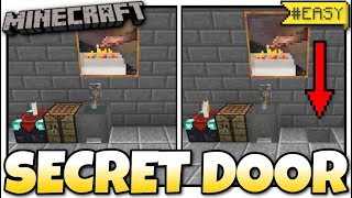 Minecraft  SECRET HIDDEN DOOR  Redstone Tutorial  MCPE  Bedrock  Xbox  Switch [upl. by Marzi108]