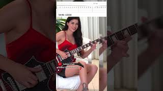 ACDC  Thunderstruck Intro 🎸 Cover amp Tab by Larissa Liveir [upl. by Ahsemrak930]