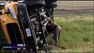 Students hurt in rollover bus crash [upl. by Chandos883]