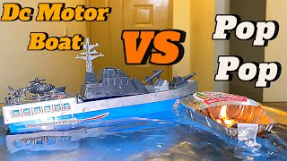 Vintage Model Steam Boat VS DC Motor Boat Sink Experiment [upl. by Nwavahs423]