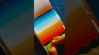 Beautiful Sunset drawing ⛅ drawing tutorial [upl. by Jessika]