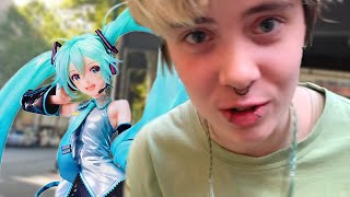 making a Hatsune Miku cosplay in 4 hours help [upl. by Dloniger350]