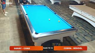 PELATIHAN 10 BALL GANDA GERRY  CORO vs COBRA  BENDOL RACE TO 12 [upl. by Roger642]