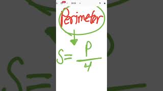 لو انا معايا ال perimeter لأي Square وعاوز اجيب ال Side length بستخدم ال Formula دي ❤️لغات grad4 [upl. by Fuller]