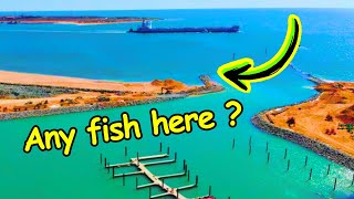 I tried fishing the new Port Hedland Marina wall But were there any fish [upl. by Seel]