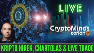 📈LIVE Bitcoin amp kripto Technikai elemzés és chartolás [upl. by Ecirtam]