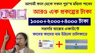 রাজ্যে চালু হল নতুন প্রকল্প প্রতিমাসে ১০০০২০০০ ৪০০০ টাকা ব্যাঙ্কের একাউন্টে।wb govt।wb scheme 2024 [upl. by Zacherie]