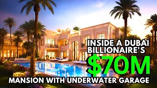 Inside a Dubai Billionaires 70M Mansion with Underwater Garage [upl. by Gabrielle]