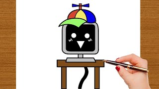 Fun and Funky 🤖 Draw the groovy Mrs Fun Computer from Incredibox Sprunki [upl. by Amaj]