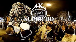 VRILISSIA EPITAPHIOS  GREEK ORTHODOX EASTER  4K Super HD 360 sphere video [upl. by Ronyam426]