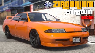 Zirconium Stratum Sedan Nissan Skyline GTST R32  GTA V Lore Friendly Car Mods  PC [upl. by Sparkie]