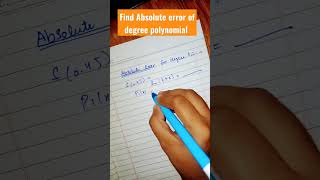 Find Absolute Error of Lagrange interpolation polynomial of degree 12 and so on shorts viral [upl. by Landan854]