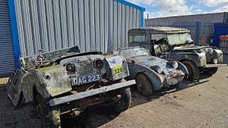 Rusty Barn Find Land Rovers amp Austin Healey Frogeye Sprite at Anglia Car Auctions 2023 [upl. by Ches189]