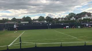 Tatjana Maria’s forehand and backhand slice technique wtatennis wtatour wtatour wimbledon [upl. by Acinorev]