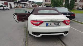 Maserati GranCabrio engine start exhaust sound  revs [upl. by Lauro]