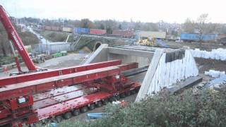 Time Lapse  Rail bridge replacement Reading alternative ending [upl. by Brittney]