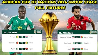 AFRICAN CUP OF NATIONS 2024 GROUP STAGE FULL FIXTURES [upl. by Emerick]