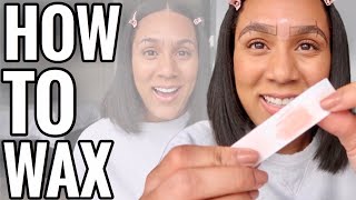 HOW TO WAX YOUR EYEBROWS FROM HOME 2020  BECOME A PRO BY THE END OF THIS VIDEO [upl. by Annaoy390]