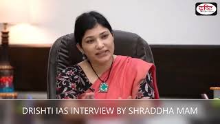 Drishti ias mock interview BY shraddha mam shraddha ias interview [upl. by Erodavlas]