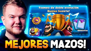 LOS MEJORES MAZOS PARA EL TORNEO DE DOBLE EVOLUCIÓN EN CLASH ROYALE [upl. by Nomead]