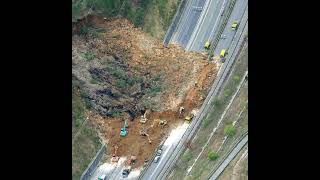 World HistoryHighway Devastation Landslide Captured in RealTime shorts travel [upl. by Nicolella]