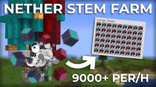 Minecraft Nether Stem Farm  Fully Automatic Nether Wood Farm [upl. by Ainattirb202]