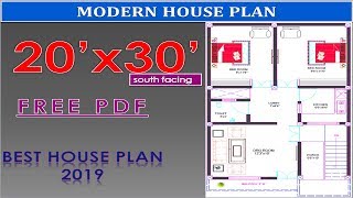 20x30 south facing Facing House Plan with Parking ll Vastu House plan 2bhk ll घर का नक्शा ll [upl. by Day865]