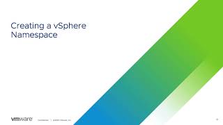 Quick Bytes 7  vSphere with Tanzu Creating a Namespace [upl. by Neb145]